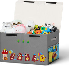 80L Large Toy Storage Box with Lid, Large Toy Box Chest for Kids, Girls and Boys