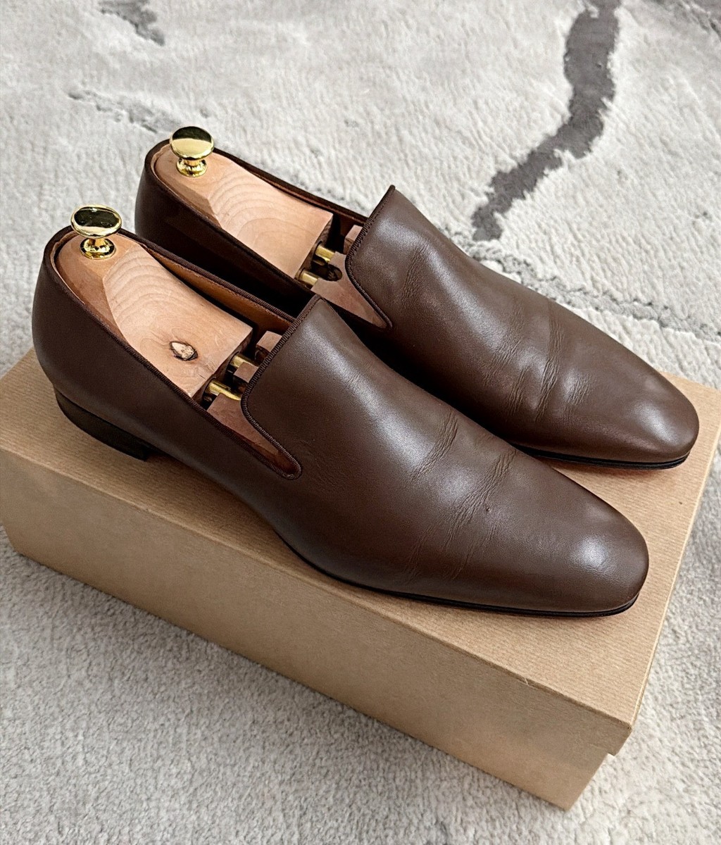 Authentic Christian Louboutin Dandelion Brown Leather Mens  display picture 1