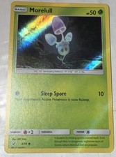 Carta Pokemon Morelull 3/18 Detective Pikachu Holo quasi nuova
