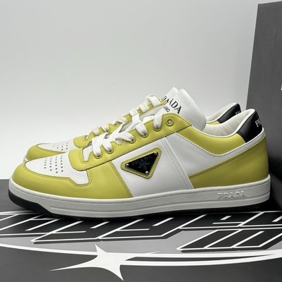 Size 8 UK (9 US) - Prada Downtown Low Leather ' Bianco Cedro ' | WORN ONCE!