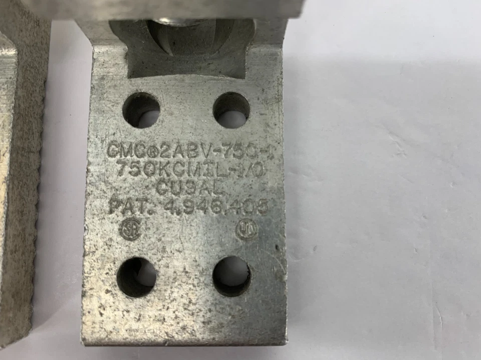 CMC 2ABV-750-1 750KCMIL-1/0 CU9AL Dual Rated Solderless Aluminum Lug Lot of 2 - Image 2 of 4