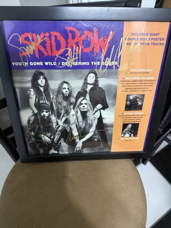 Skid Row autographed Framed YOUTh GONE WILD