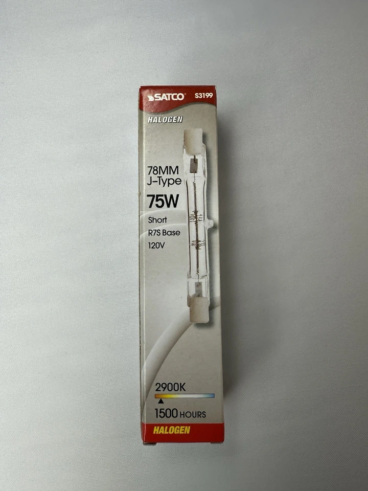 Satco S3199 75WT3Q/CL/R7S/120V 78MM J-Type 120V R7S Base - 10 PACK - Image 2 of 4
