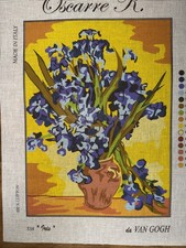 Printed needlepoint canvas 30x40 Cm Iris  s In The Vase Canvas Only Krainer