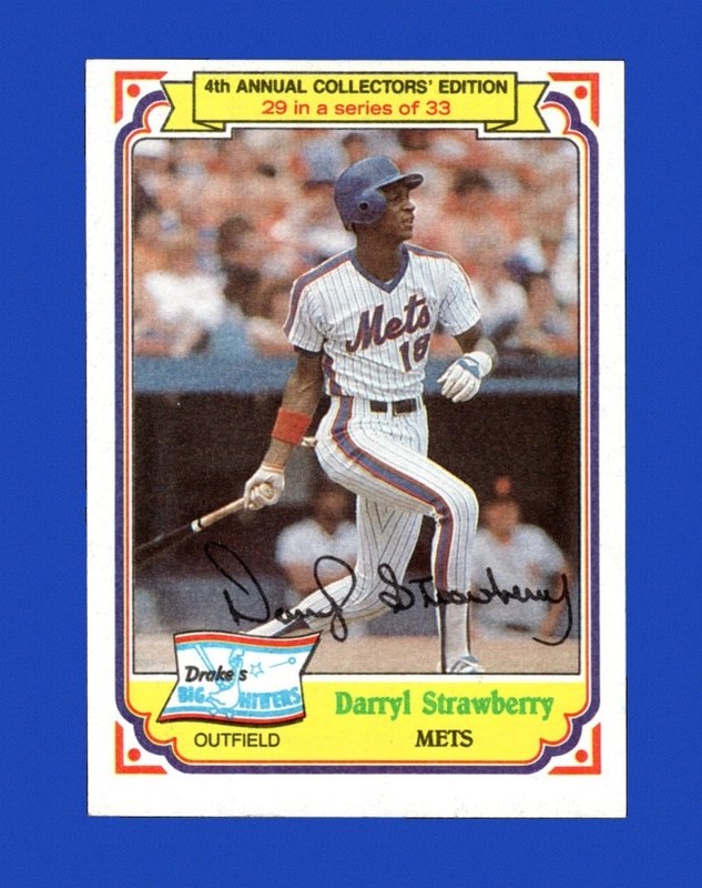 1984 Drake's Set-Break # 29 Darryl Strawberry NR-MINT *GMCARDS*
