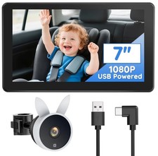 7in Baby Camera Monitor, Car or Home, 1080P IPS Screen Display, Babyvue BV4