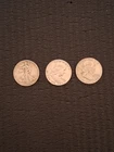 Walking Liberty  and Franklin Half Dollar Coins  lot of 3   1 oz silver