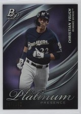 2019 Bowman Platinum Wal-Mart Presence Purple Foil /250 Christian Yelich 0i5i