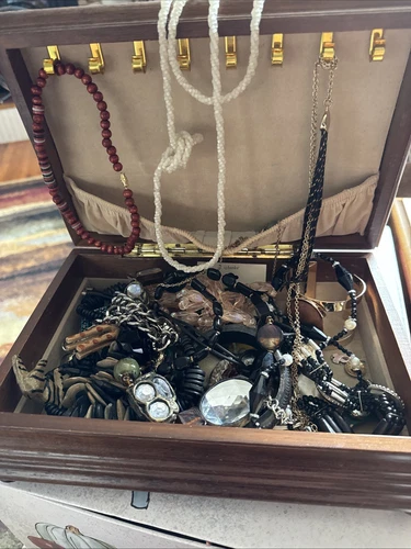 Estate Vintage Costume Jewelry Lot Bracelets Watches Necklaces Earrings Ring