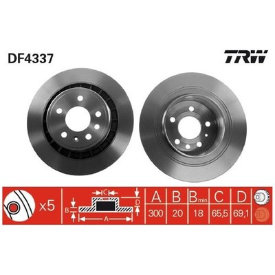 2x Bremsscheibe hinten für Saab 9-5 YS3E | 26217107