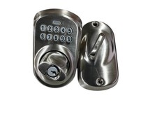 Schlage BE365 PLY 619 Plymouth Electronic Keyless Entry Lock, Satin Nickel