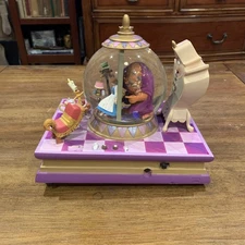 BROKEN, Parts Only—- Disney Beauty And The Beast Musical Snowglobe Rare 1991