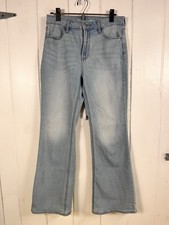 Old Navy Womens Jeans High Rise Wow Flare Size 8 Light Wash Stretch Boho Casual