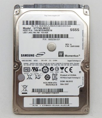 Samsung Momentus 750GB 2.5in SATA ST750LM022 [by Seagate]