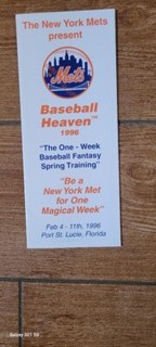 1996 NY METS Camp Baseball Heaven Brochure Port St. Lucie FL Mookie Stearns