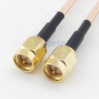  RG316-D Double Shield braid SMA Male to Male plug M RF Coax Jumper Pigtail Cable 