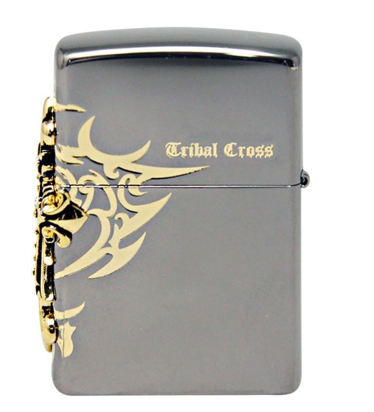 Zippo Lighter Side Tribal Cross BK Windproof | eBay