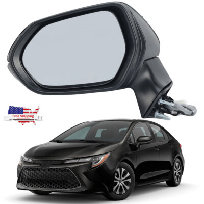 KAPAMZ Power Glass Mirror Assembly – Driver Left Side For Toyota Corolla Sedan 2020-2024, 3-Pin, Non-Heated