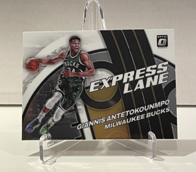 Giannis Antetokounmpo 2021 Panini Donruss Optic Express Lane #3 Milwaukee Bucks