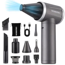 WORKPRO Electric Air Duster 120000 RPM Brushless Compressed Air Blower w/4-Gears