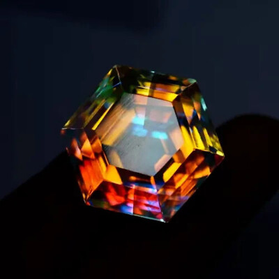 50 Crt Mystic Quartz Hexagon Shape pendant Size Loose Gemstone