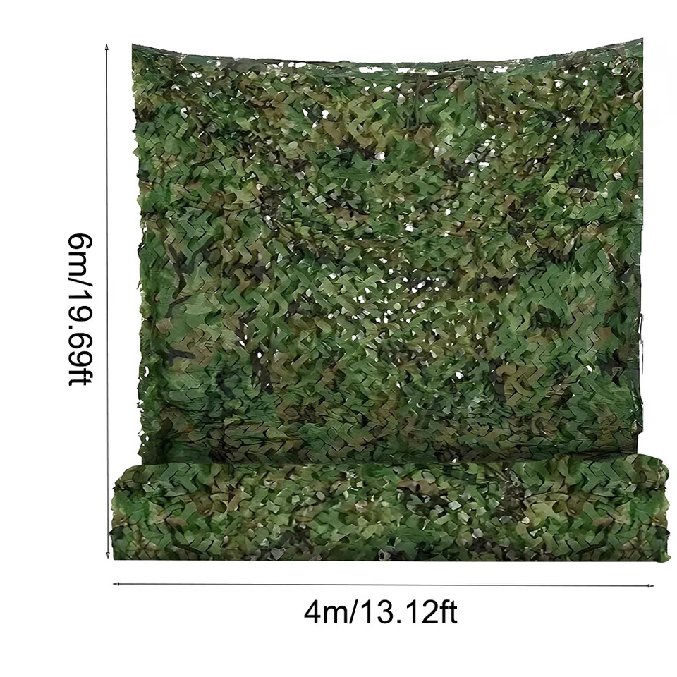 4x 6m Tarnnetz Wasserdicht Schnell Trocknend Camouflage Jagd Netz für Jagen DHL - Bild 2 von 4