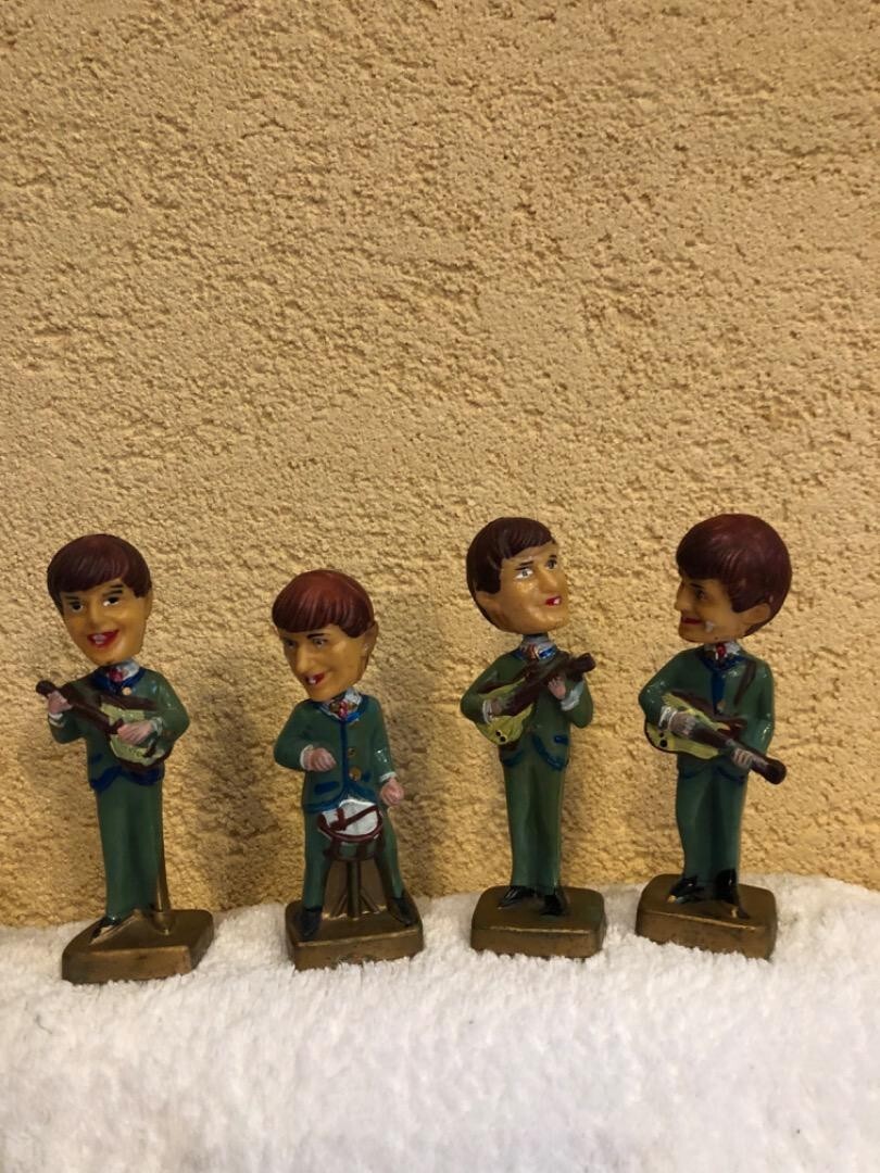 Beatles Figure Bobblehead Doll Collection Set Interior Figurine