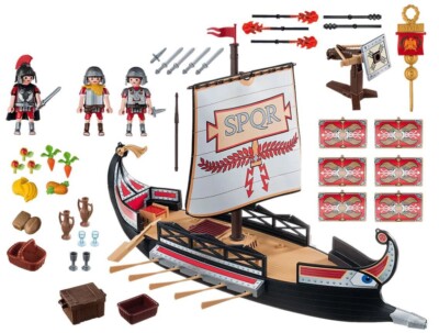 Playmobil History 5390 Roman Galley Floating Ship Roman Soldiers +