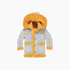 JORDAN CRAIG KIDS ORANGE DENALI SHEARLING JACKET