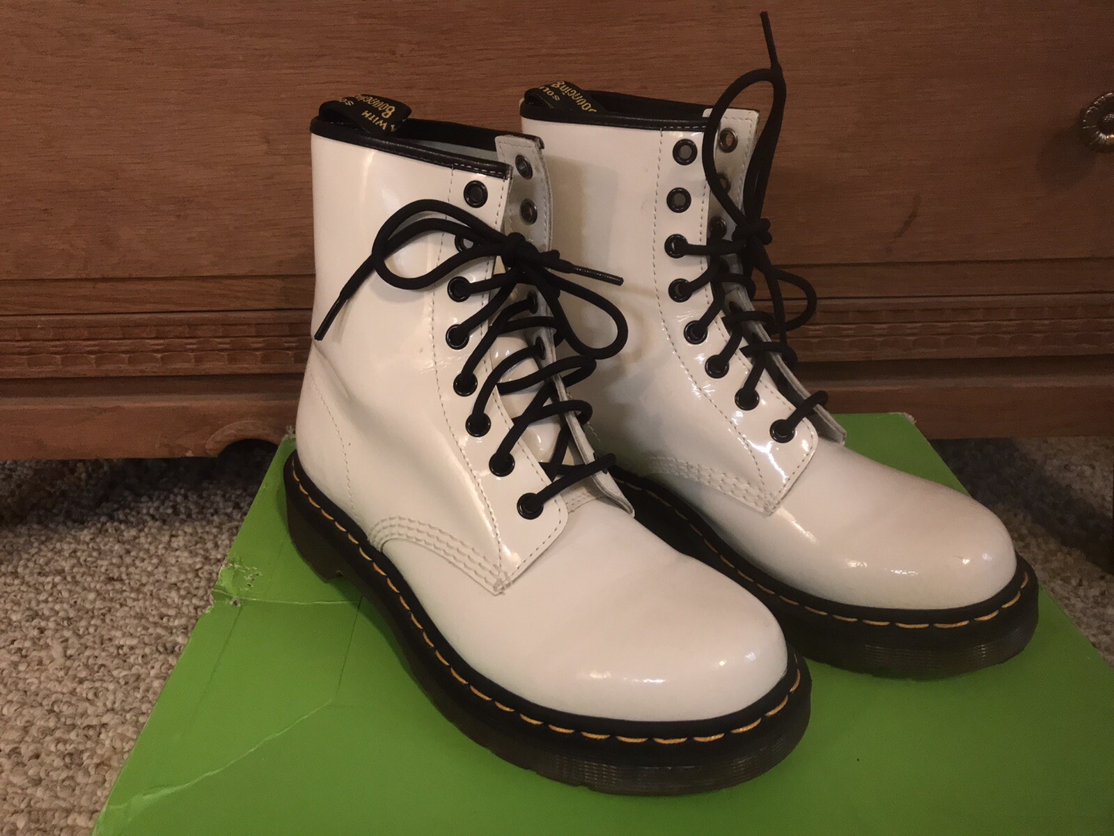 matte white doc martens