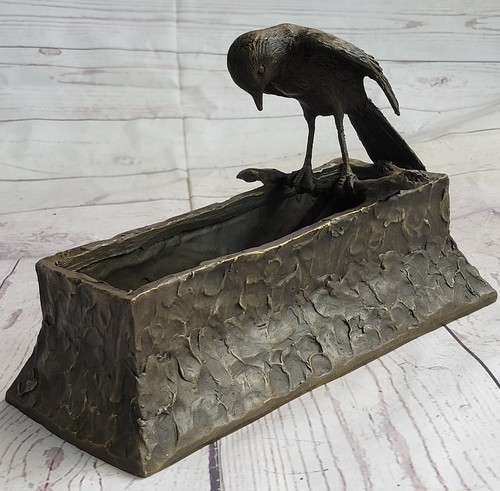 Florero de bronce firmado nuevo jardinero estatua escultura estatuilla figura Art Deco sin precio base