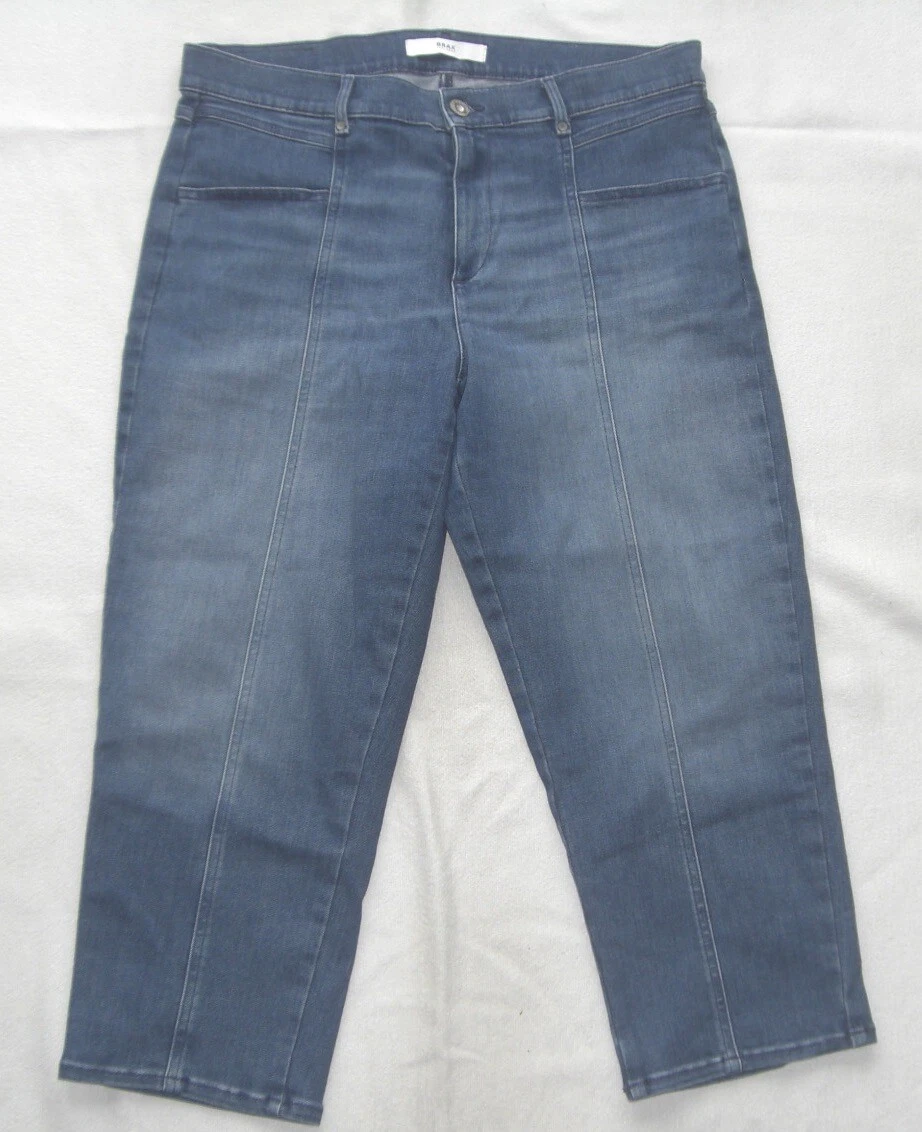 Jeans BRAX Gris Taille 44 - Coupe Droite, Coton, Occasion Très Bon état