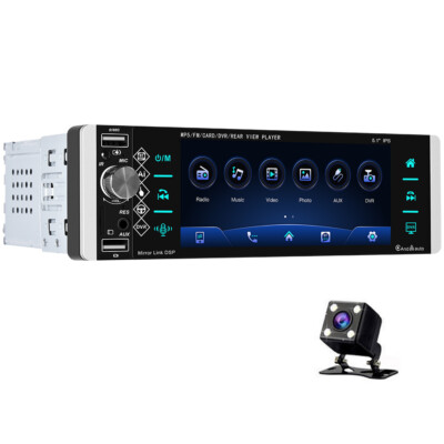 5.1'' 1Din Autoradio Carplay Android Auto Touchscreen Bluetooth MP5 Player Kamera