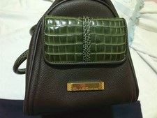 Borsa Roberto Cavalli Class pelle marrone nuova originale grandi dimensioni 