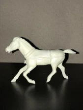60mm REL Western Wagon Horse with in White Soft Plastic.   Light wear