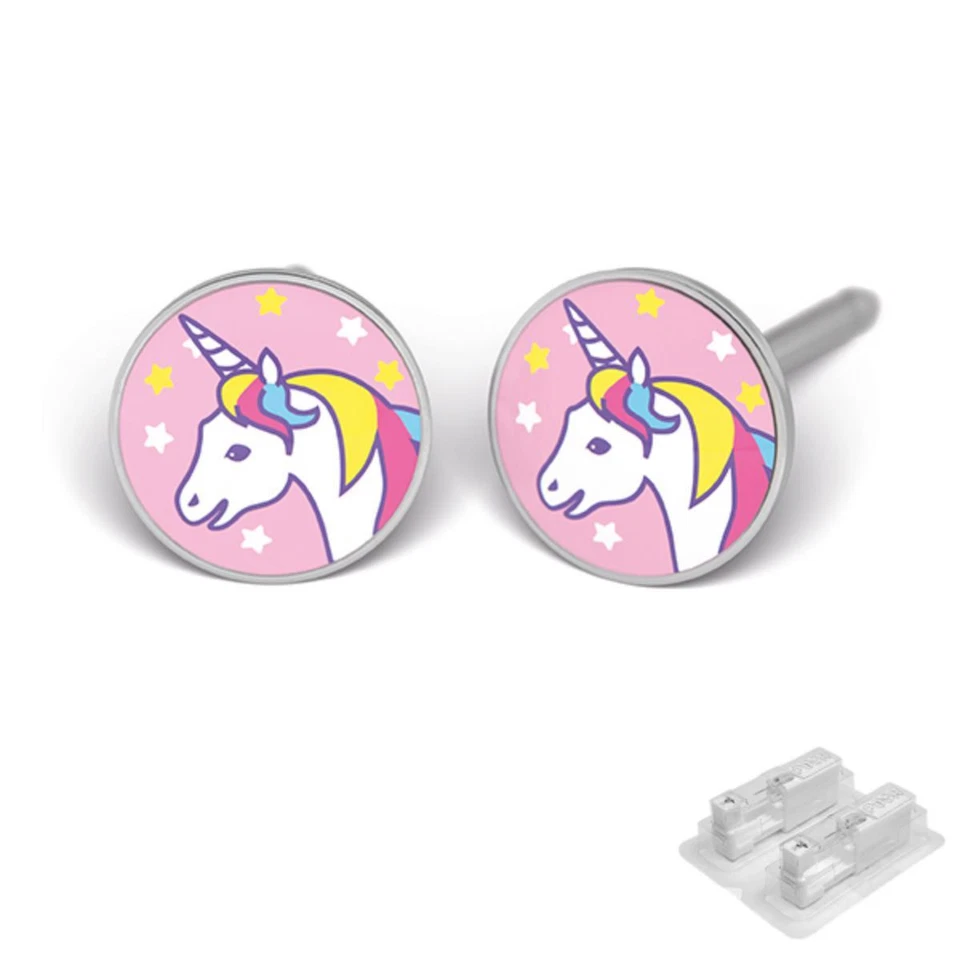 MEDIZINISCHE OHRSTECKER KINDER ERSTOHRSTECKER EINHORN STUDEX GESUNDHEITSSTECKER