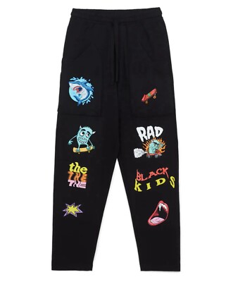 The Rad Black Kids Special Projects Whimsy Pants Black Size Large VG Condition