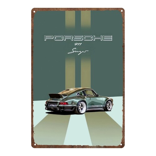 Vintage Porsche 911 Singer Metal Sign - Classic Sports Car Poster ...
