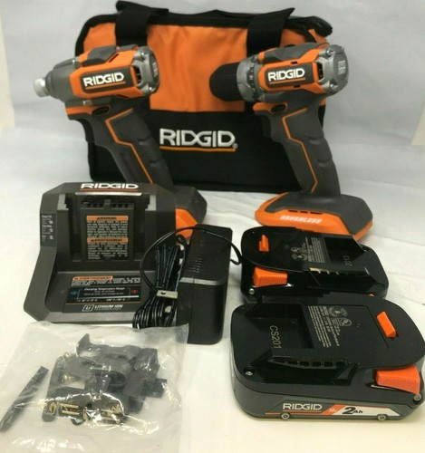 Ridgid R9780 18V Brushless Subcompact Drill Driver and Impact Driver Combo Kit