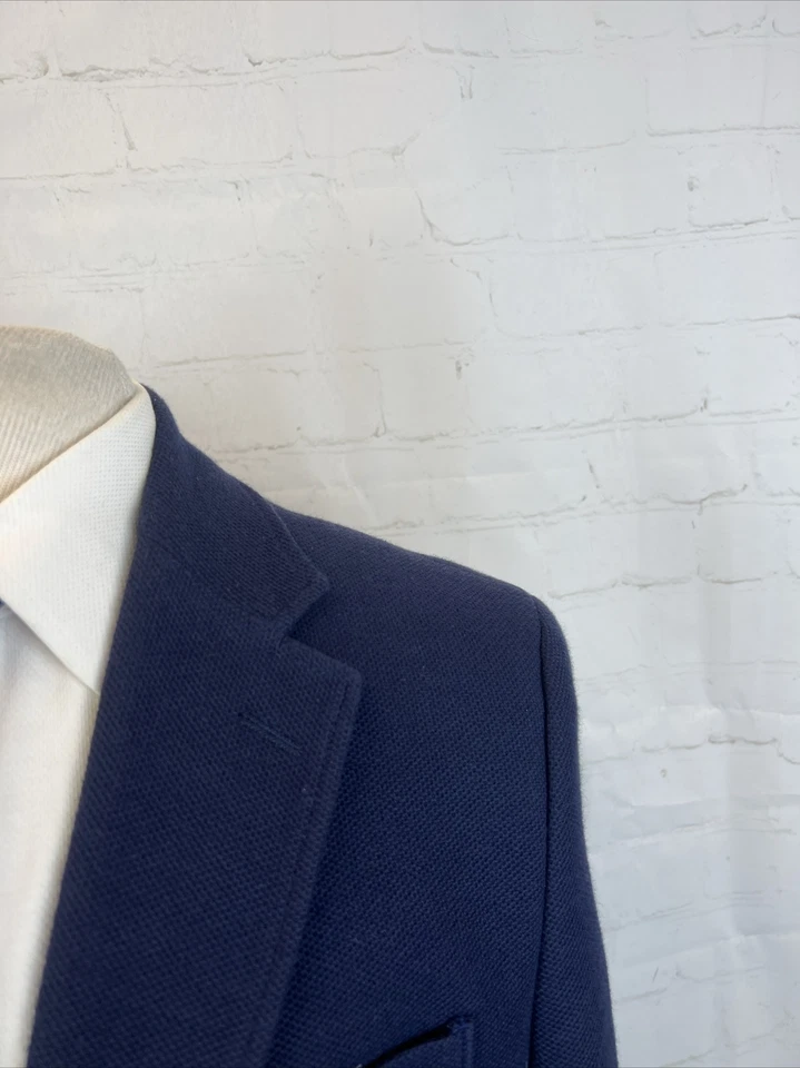 PRIMAVERA/VERANO AJUSTE A MEDIDA Jos A. Blazer de algodón azul marino Bank para hombre L $595 Foto 2 de 4