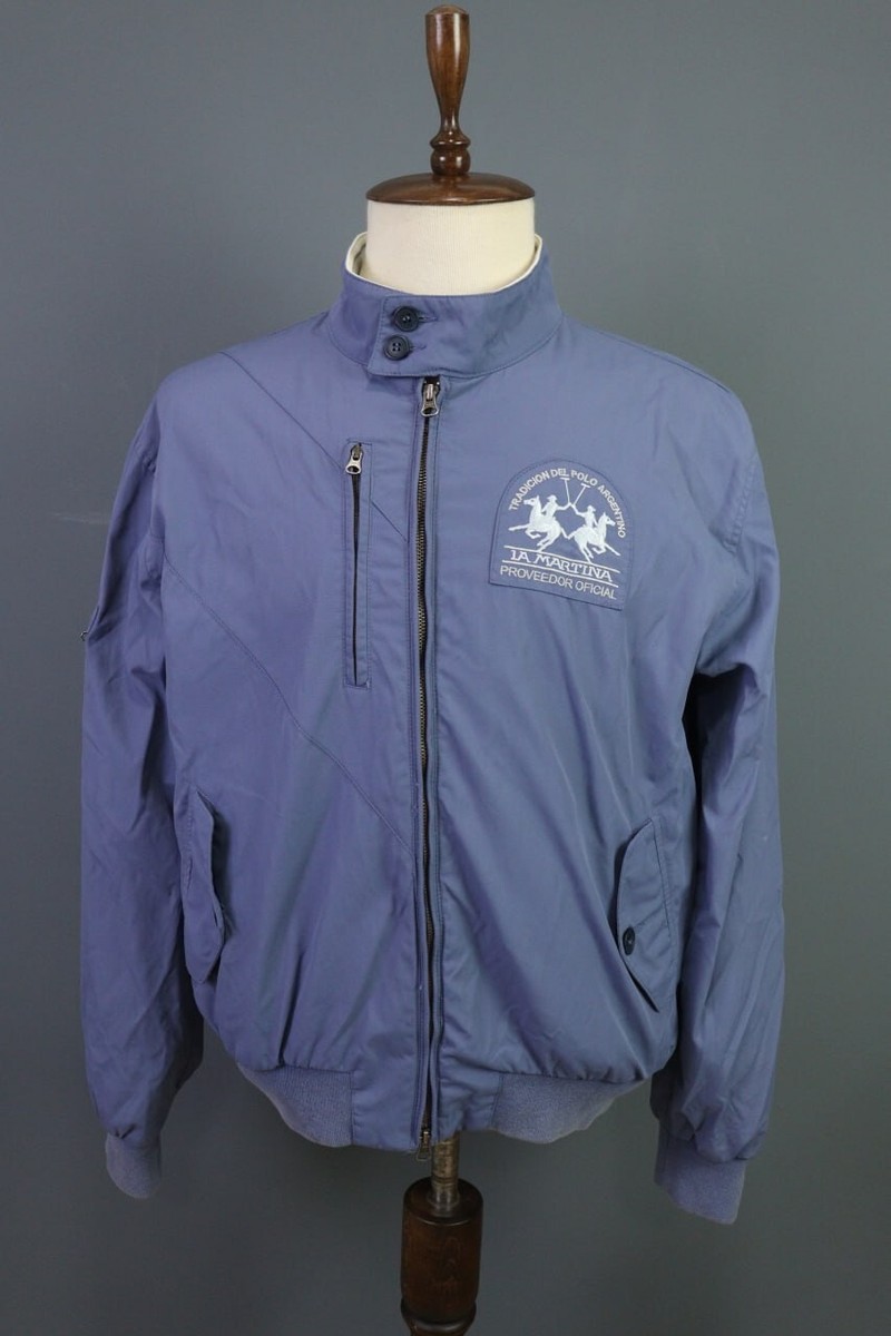 La Martina Pro Player Argentina Saddlery Blue Nylon Track Jacket