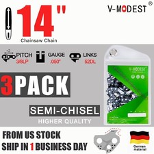 Confezione 3 Catena Motosega 14" Per Ryobi RY3714 RY40503 RY40530 3/8"LP .050" 52DL