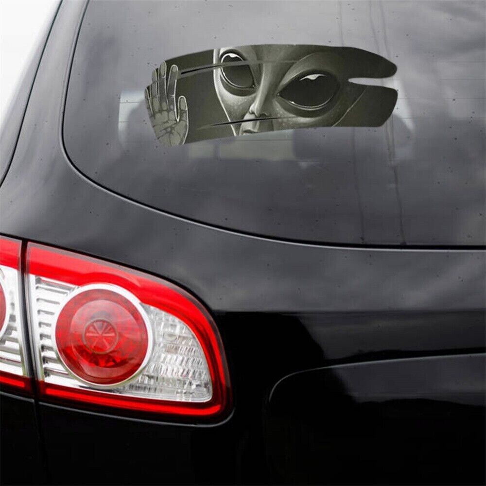 Car Decal 3D Alien Car Window Sticker Self-Adhesive PVC Vinyl Auto ...