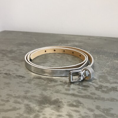 skinny silver belt