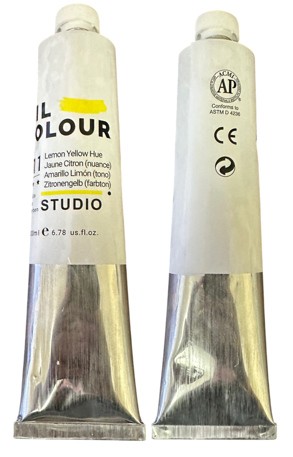 Paint, Color 311 Lemon Yellow, 200 Ml Tube, Astm D4236