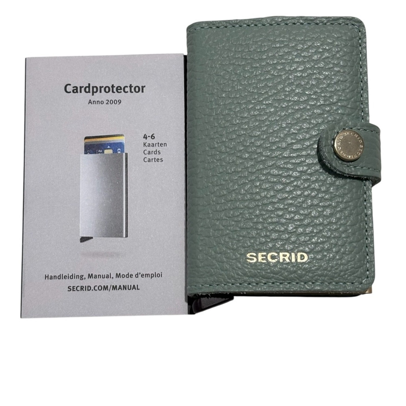 Protector de Tarjeta Secrid Mini Cartera Cuero Guijarro Verde NUEVO RFID