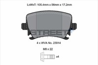 BremsbeläGe Audi A3 (8P1) 2.0 TDI Quattro Baujahr 01/06-06/08 KW 103 PS 140 - Pa