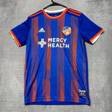 FC Cincinnati Mercy Health Jersey Mens M Blue Adidas Soccer Club MLS Climalite