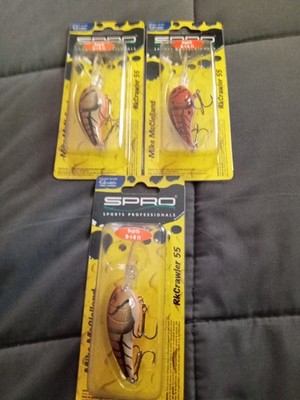 3 SPRO Mike McClelland RkCrawler 55 Lures. Depth 9-14 Ft.