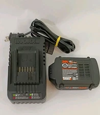 Genuine WORX WA3881 20V Power Share Charger WITH 2.0 WA3525 Battery